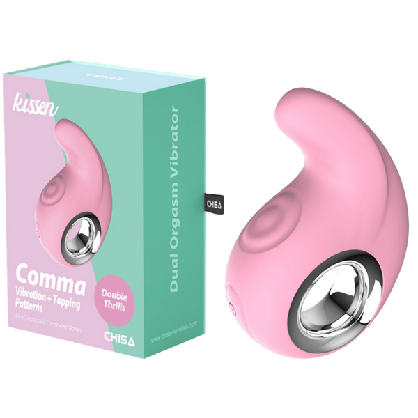 Comma – Waterproof Silicone Vibrator with 10 Vibration and Tapping Patterns 9cm