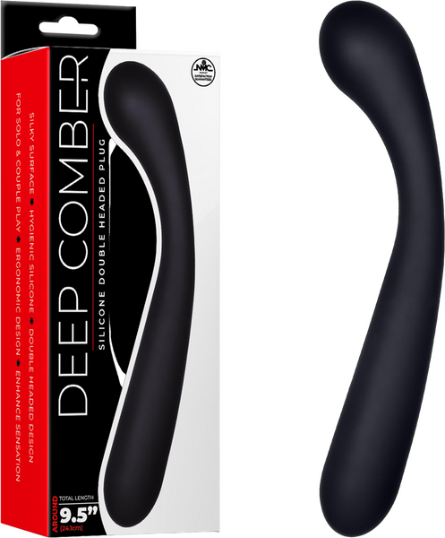 Deep Comber – Double Headed Ergonomic Silicone Vibrator 9.5 Inch Length