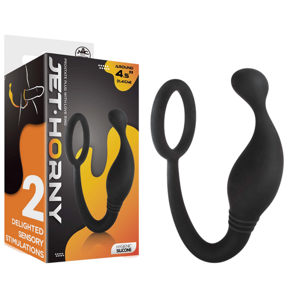 Prostate Plug With Love Ring – Hygienic Silicone 4.5 Inch Prostate Plug