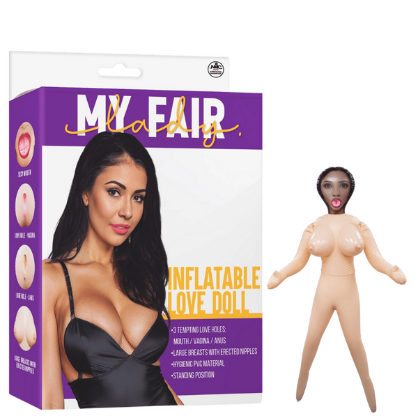 Inflatable Love Doll Standing (PVC) – Three Openings Realistic Love Doll