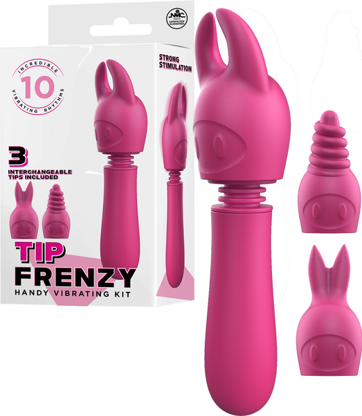 Tip Frenzy – Rechargeable Splash Proof Flexible Shaft Vibrator with 10 Rhythms