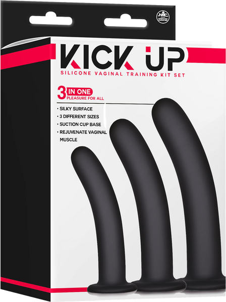 Kick Up Silicone Vaginal Training Kit – Three Sizes Suction Cup Base Training Kit