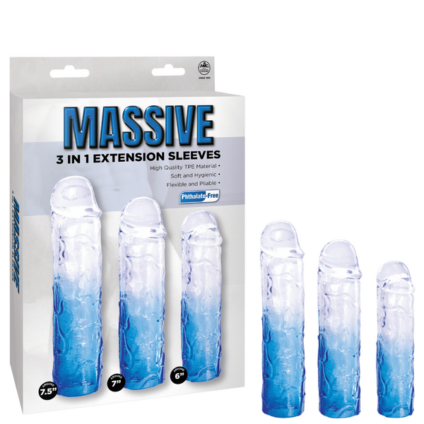 3 in 1 Extension Sleeve (Smoke) – High-Quality TPE Material Soft Flexible Sleeve with Multiple Sizes