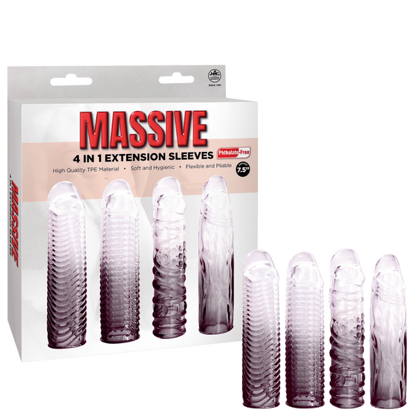 4 in 1 Extension Sleeve (Smoke) – Soft Flexible 7.5 Inch Sleeve