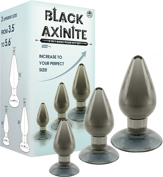 3 In 1 Anal Plug Kit – Flexible Hygienic Suction Cup Base Anal Plugs