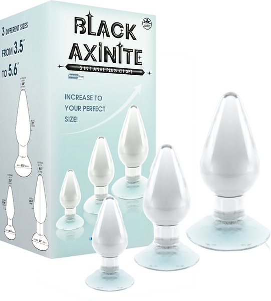 3 In 1 Anal Plug Kit – Flexible Hygienic Suction Cup Base Anal Plugs