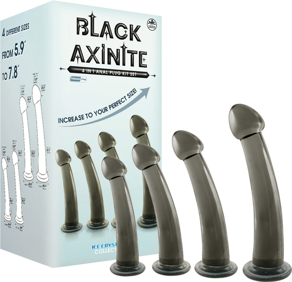 4 in 1 Anal Plug Kit – Flexible Hygienic Suction Cup Base Anal Plugs