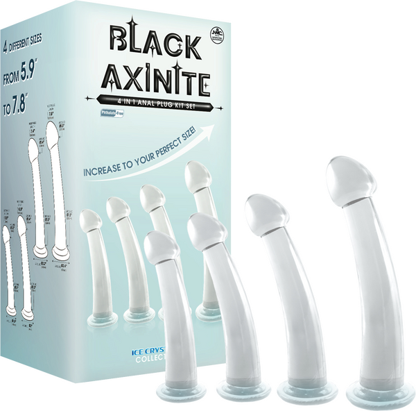 4 in 1 Anal Plug Kit – Flexible Hygienic Suction Cup Base Anal Plugs
