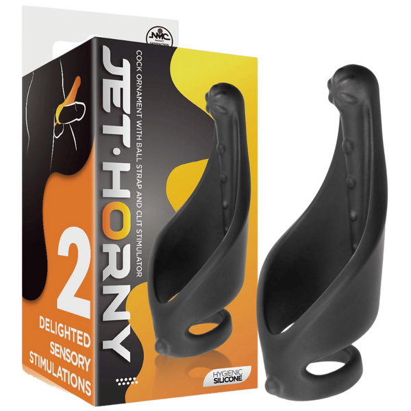 Cock Ring with Ball Strap and Clit Stimulator – Strap-On Cock Ring