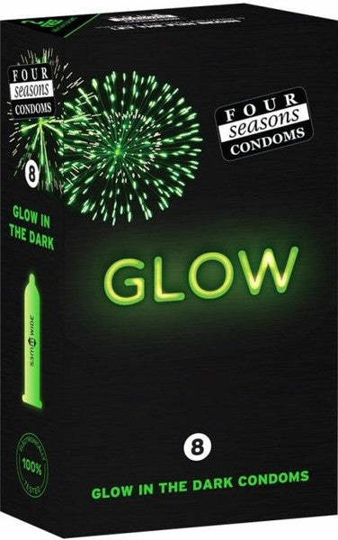Four Seaons Glow N' Dark Condoms 8 Pack