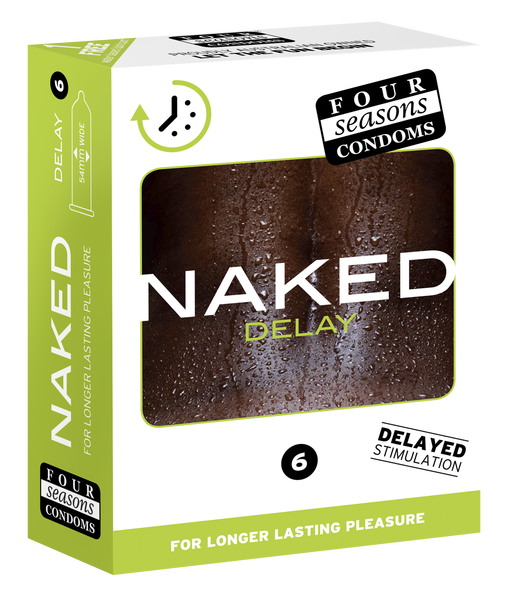 Four Seasons Naked Delay Condom - 6 Pack