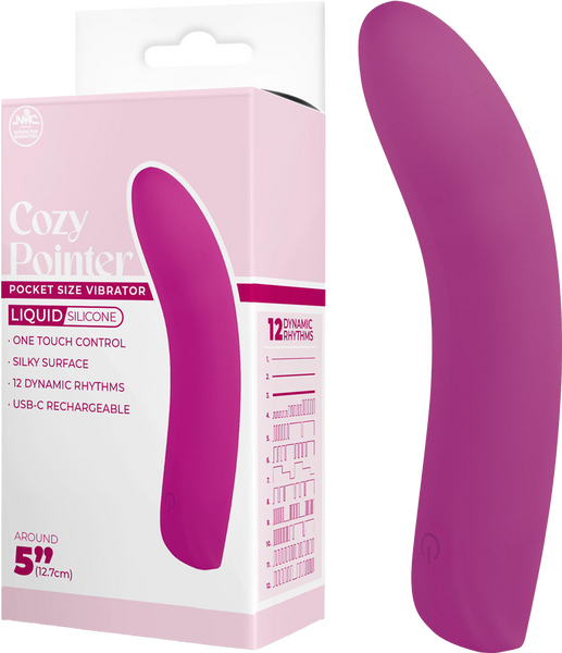 Cozy Pointer – Silicone 10 Rhythm Rechargeable 5 Inch Vibrator