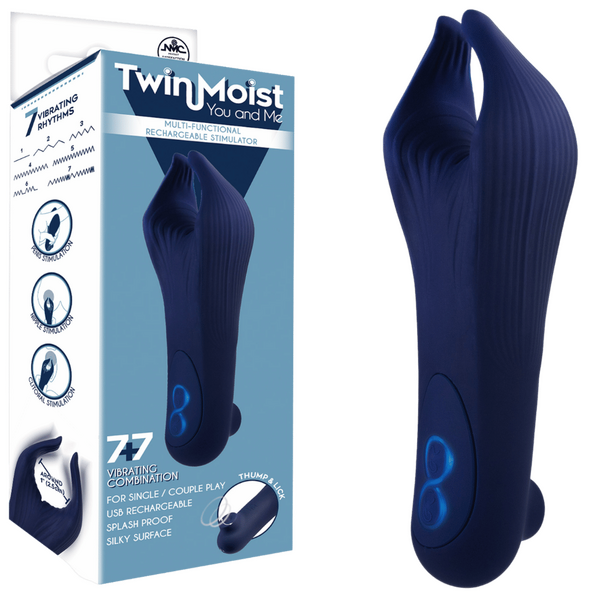 TwinMoist - Multi-Functional Rechargeable Stimulator – Splash Proof USB Rechargeable Vibrator