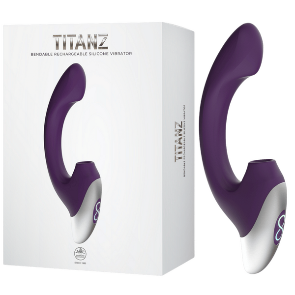 Thumping Rechargeable Silicone Vibrator – 13cm Insertable Length Bendable Shaft Vibrator