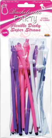 Dicky Straws 12 Inch Super Flex Tip Straws – Pack of 10 Drinking Straws