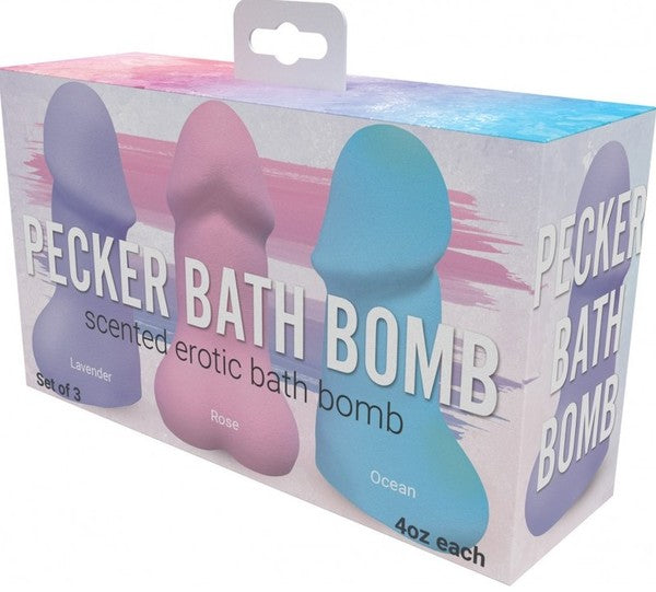 Pecker Bath Bomb 3-Pack – Scented Erotic Bath Bomb Set