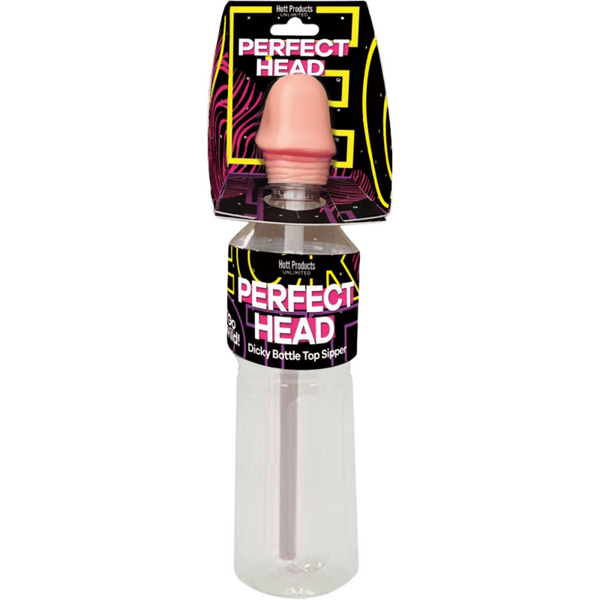 Perfect Head – Sipper Bottle Top Accessory 16oz Novelty Party Item