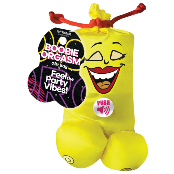 Boobie Orgasm Talking Bag – Novelty Sound Feature Gift Bag for Parties
