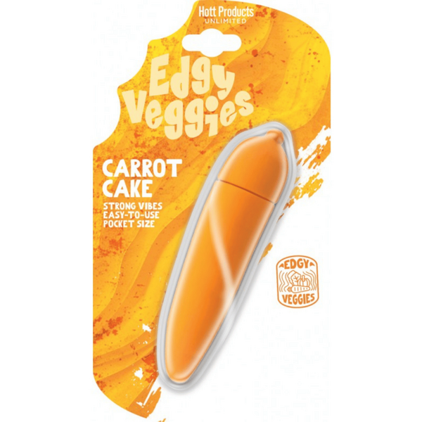 Edgy Veggies Carrot Shaped Mini Vibrator – Water-Resistant 10-Speed Mini Vibrator