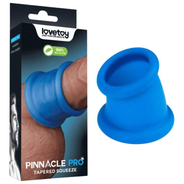 Tapered Squeeze Stretcher – Dual-Function Penis Ring and Ball Stretcher Silicone Device