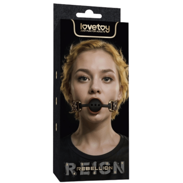 Rebellion Reign Ball Gag – Luxury Faux Leather Ball Gag with Antique Bronze Spikes