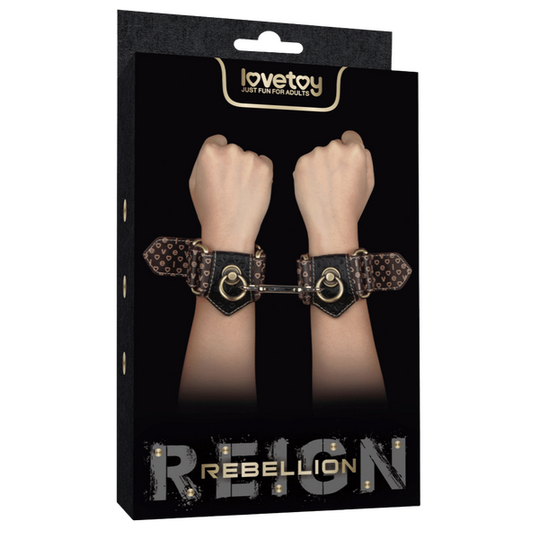Deluxe PU Handcuffs With Vintage Bronze Spikes – Luxury Restraint Accessory
