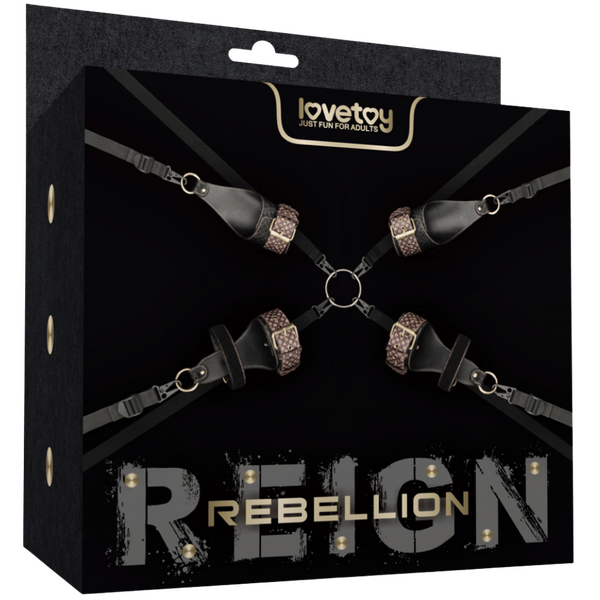 Rebellion Reign Under Mattress Restraint Set – Adjustable Nylon Straps Bondage Restraint