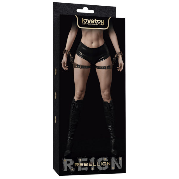 Rebellion Reign Thigh Cuffs Set – Adjustable PU BDSM Restraint Cuffs