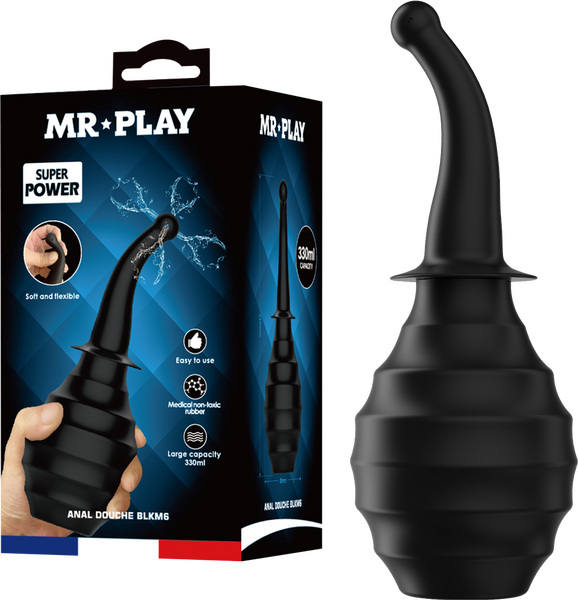 Anal Douche Black Large Capacity – Ergonomic Flexible Nozzle Anal Douche