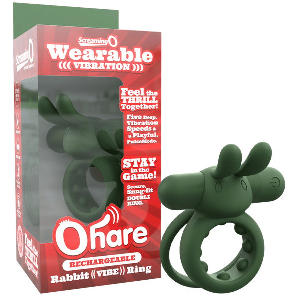 Ohare (Black | Blue | Green) – Rechargeable Silicone Rabbit Vibrating Cock Ring