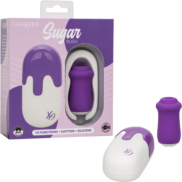 Sugar Rush – Silicone Suction Stimulator with 10 Functions and Travel Case