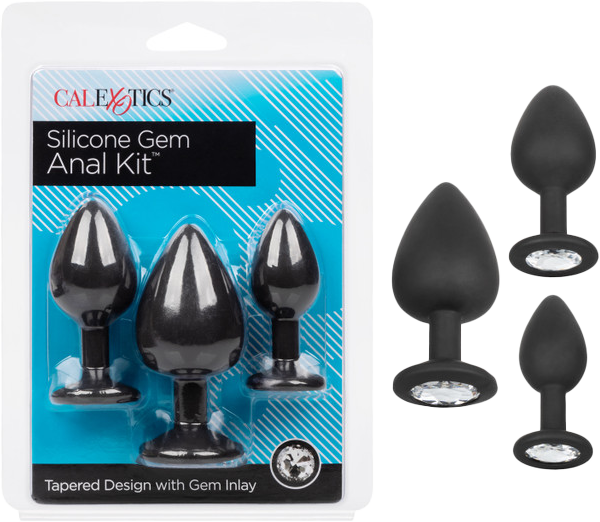 Silicone Gem Anal Kit – Set of 3 Graduated Anal Plugs