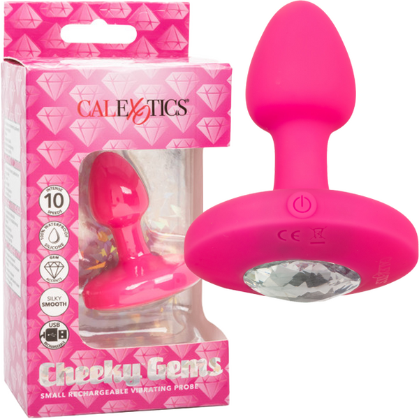 Cheeky Gems Small Rechargeable Vibrating Probe – Flexible Silicone Probe Vibrator