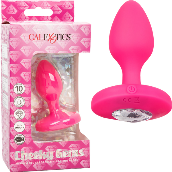 Cheeky Gems Medium Rechargeable Vibrating Probe – Silicone Vibrator