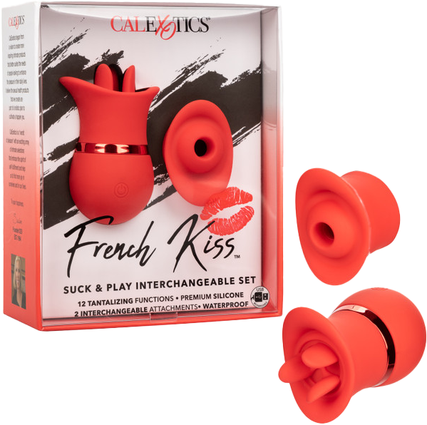 French Kiss Suck & Play Interchangeable Set – 12 Function Vibration and Suction Toy