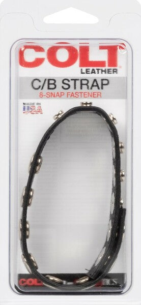 Colt 8 Snap Fastener Leather Strap – Luxury Leather Bondage Strap