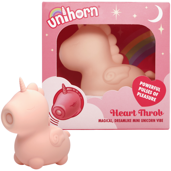 Heart Throb The Pulsing One (Soft Pink) – Mini Vibrator with 10 Speeds and Tongue Motion Patterns