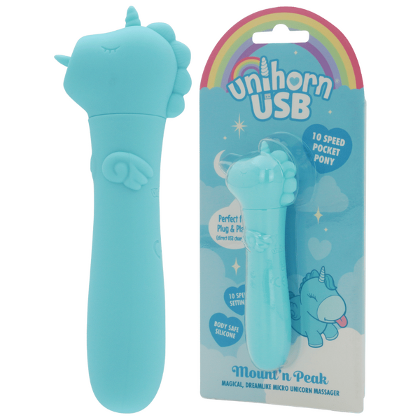 Karma Lilac Unihorn USB (Blue) – Compact Rechargeable Silicone Vibrating Bullet