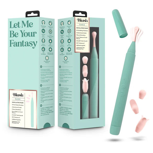 Blush Sage (Green) – Luxury Oscillating Wand Vibrator