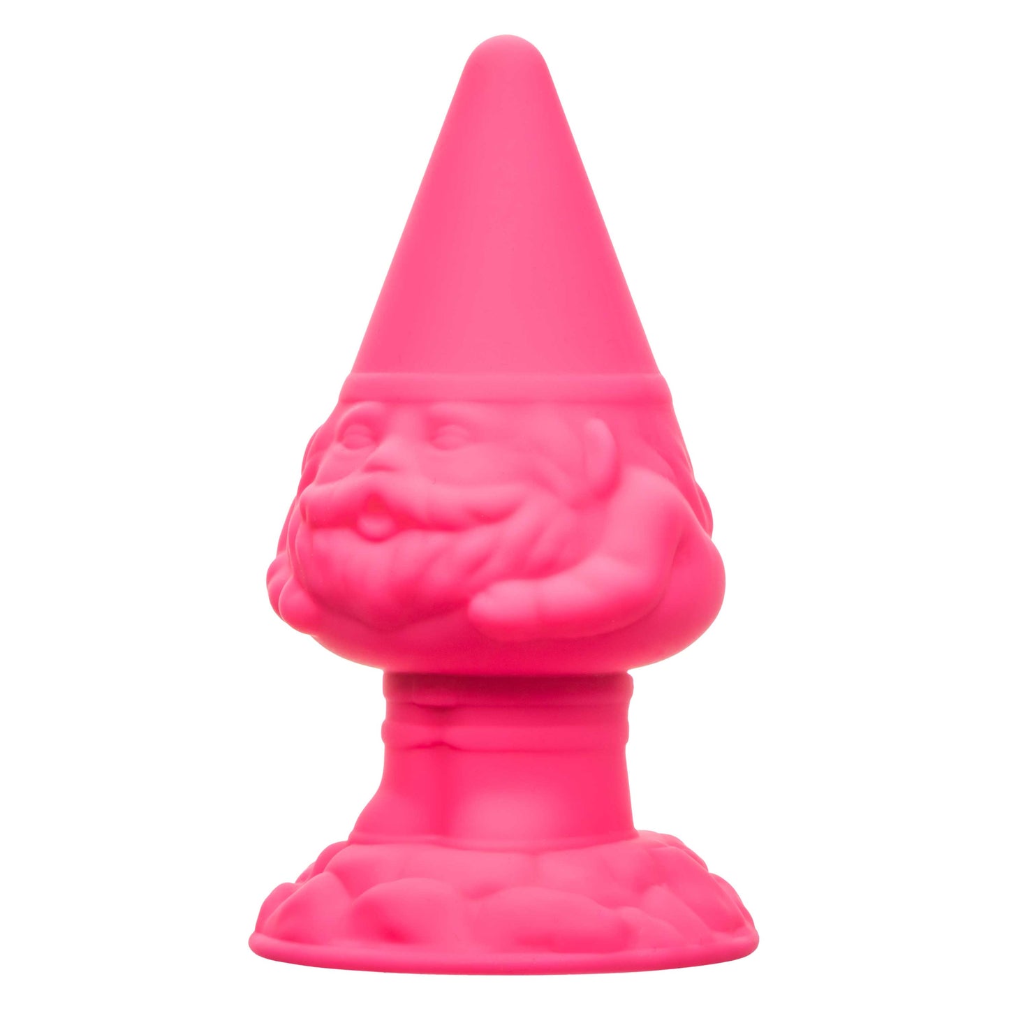 Naughty Bits Anal Gnome Gnome Butt Plug in Pink Silicone, 2 Inch Diameter