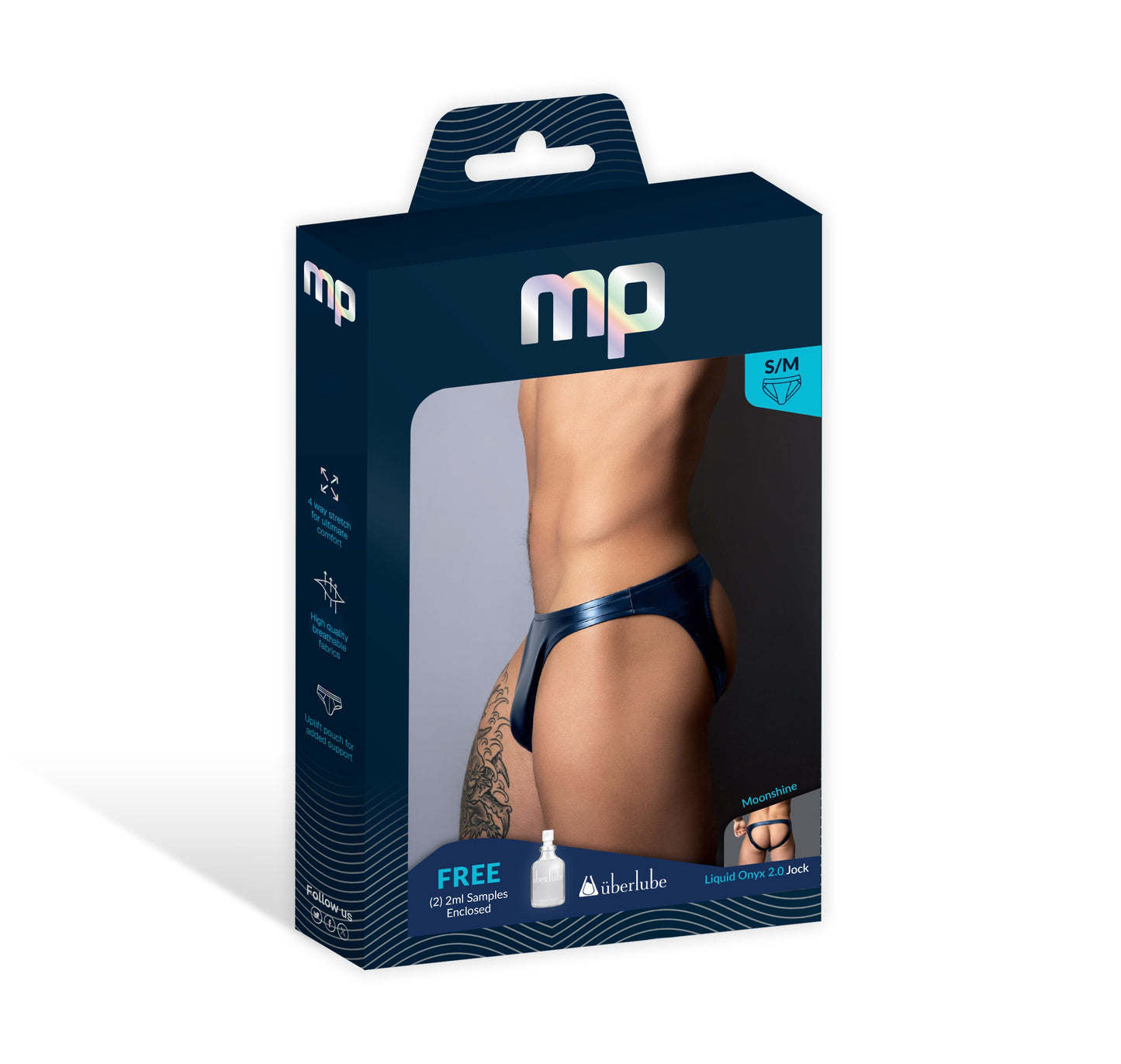 Liquid Onyx 2.0 Moonsh – Men's Wet Look Thong Underwear Small Medium