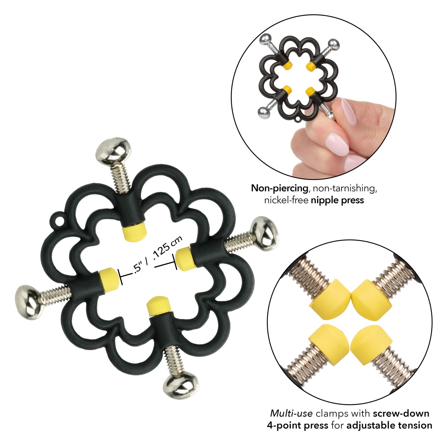 Boundless Nipple Grips Heavy Duty Fully Adjustable 4-Point Press Clamp Set