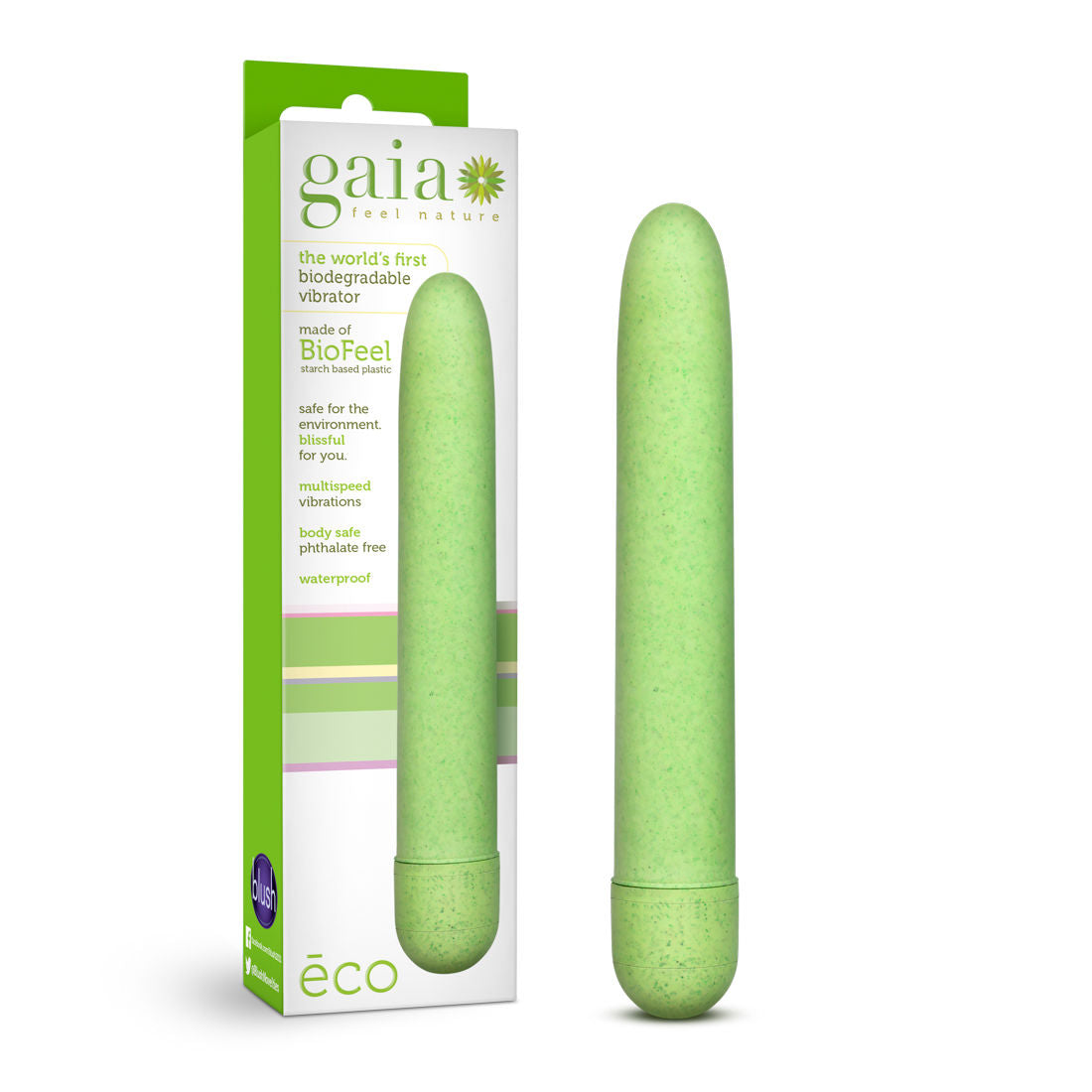 Gaia Eco (Green) – Eco-Friendly Slim Vibrator
