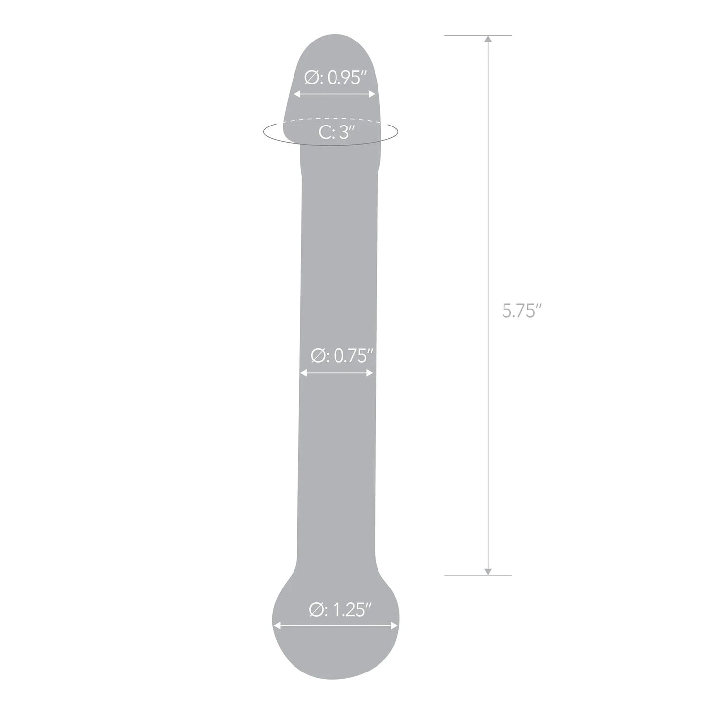 Glas 7 Inch Realistic Head Dildo – Glass Dildo
