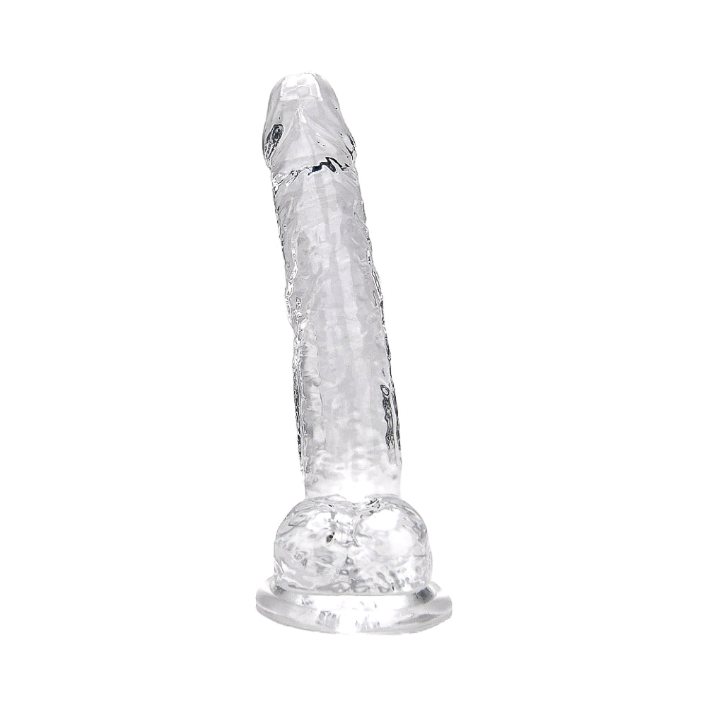 Loving Joy 7.5 Inch Clear Dildo with Balls – Realistic Suction Cup Dildo 7.5 Inch Length 1.4 Inch Diameter
