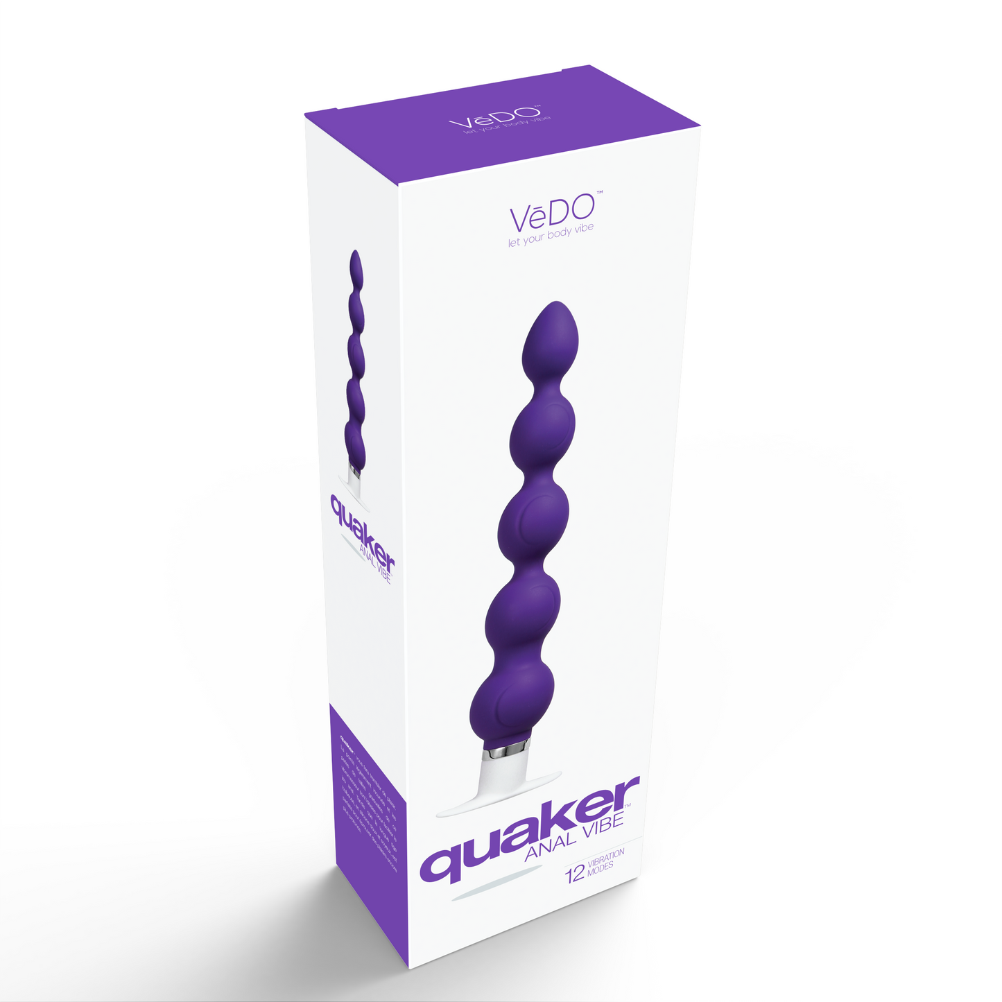 Quaker Indigo Anal Vibrator with Silicone Texture and 12 Modes