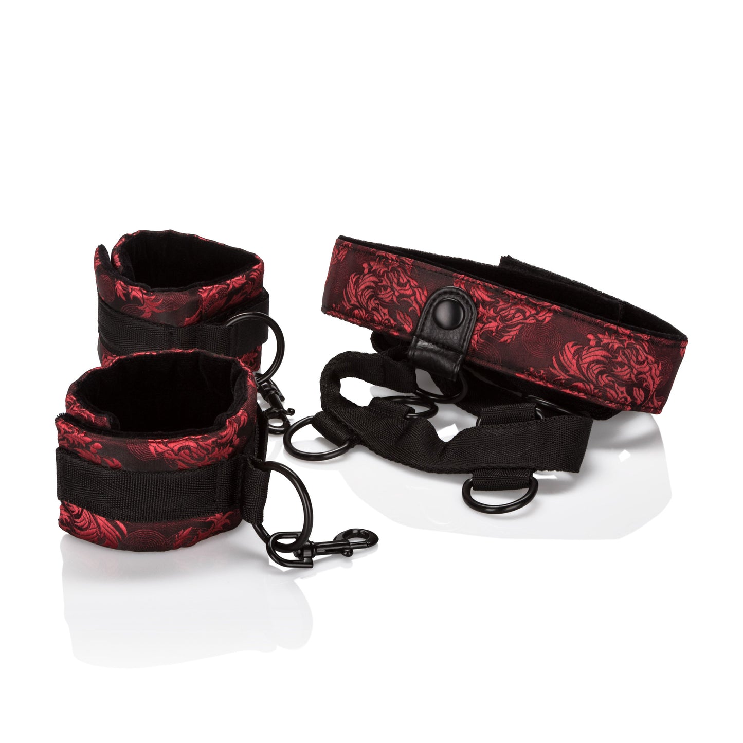 Scandal Collar Body Restraints (Red and Black) – Plush Adjustable Restraints