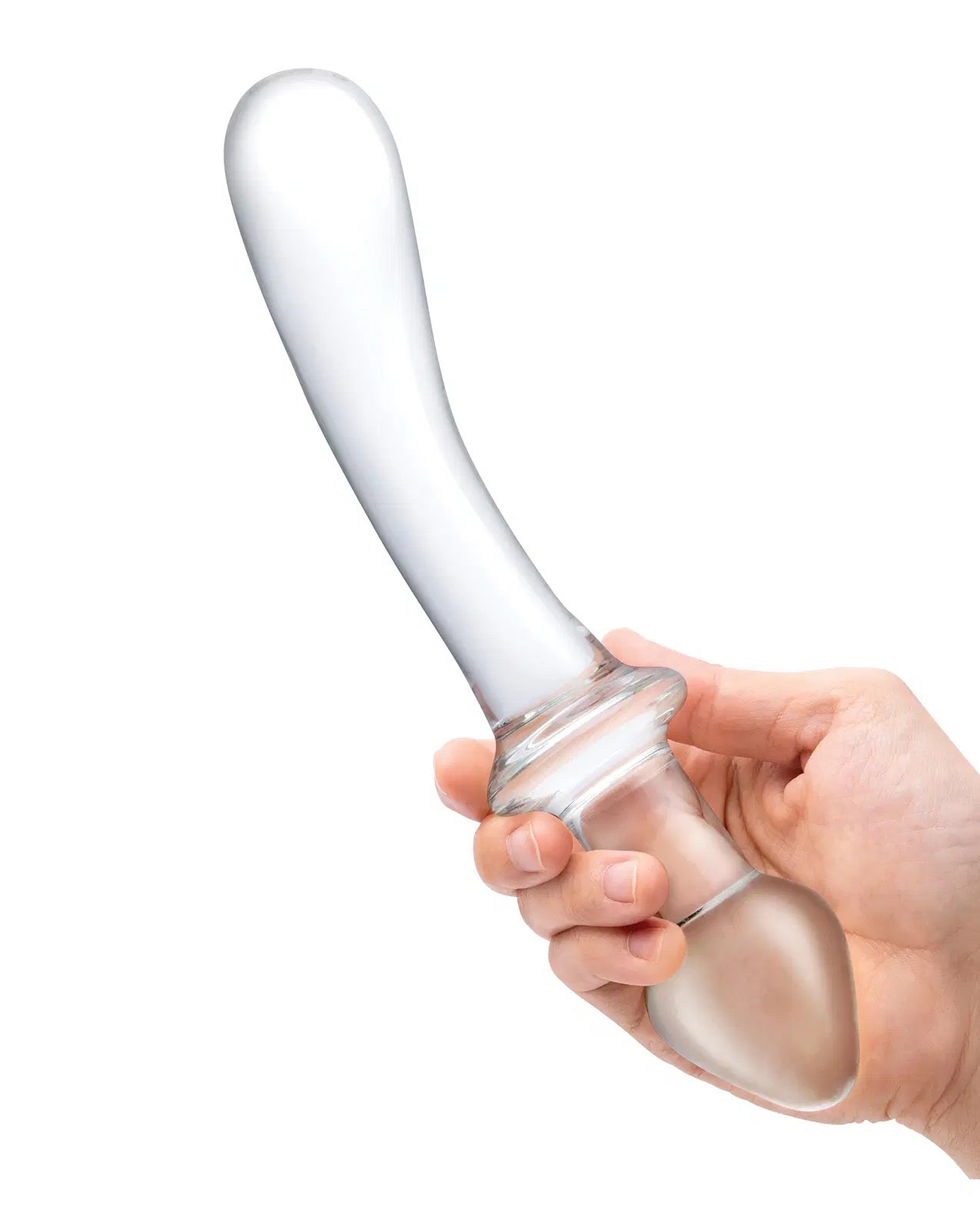 Glas 9" Classic Curved Clear Dual-Ended Glass Dildo for G-Spot and Anal Play