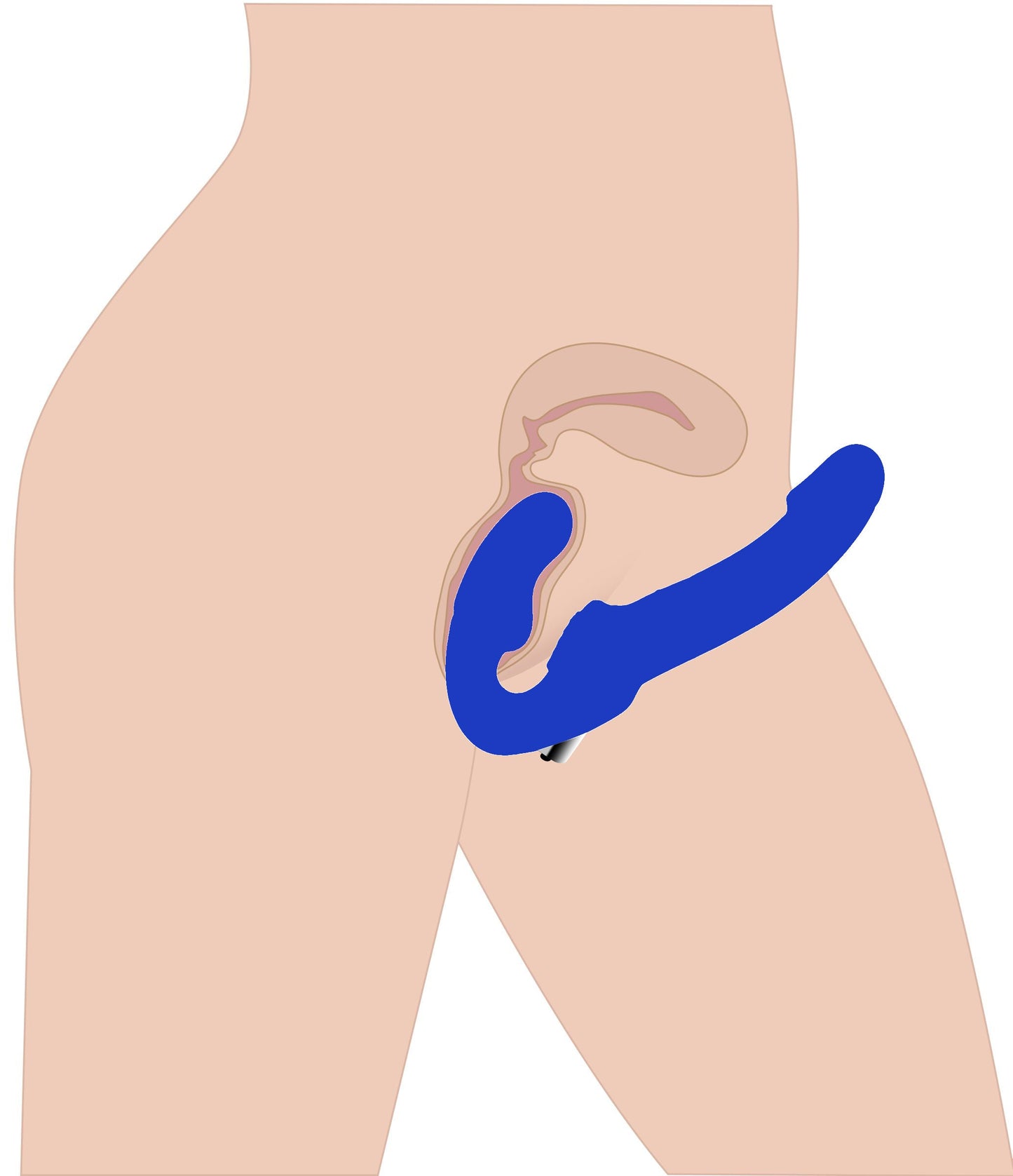 Revolver 2 Vibrating Strapless Strap On Dildo Toy