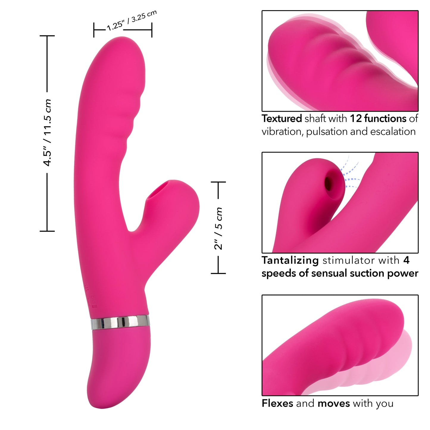 Foreplay Frenzy Pucker – Dual Motor Rabbit Vibrator with Suction